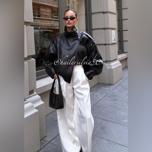 Zara FAUX LEATHER JACKET - Picture 6 of 13